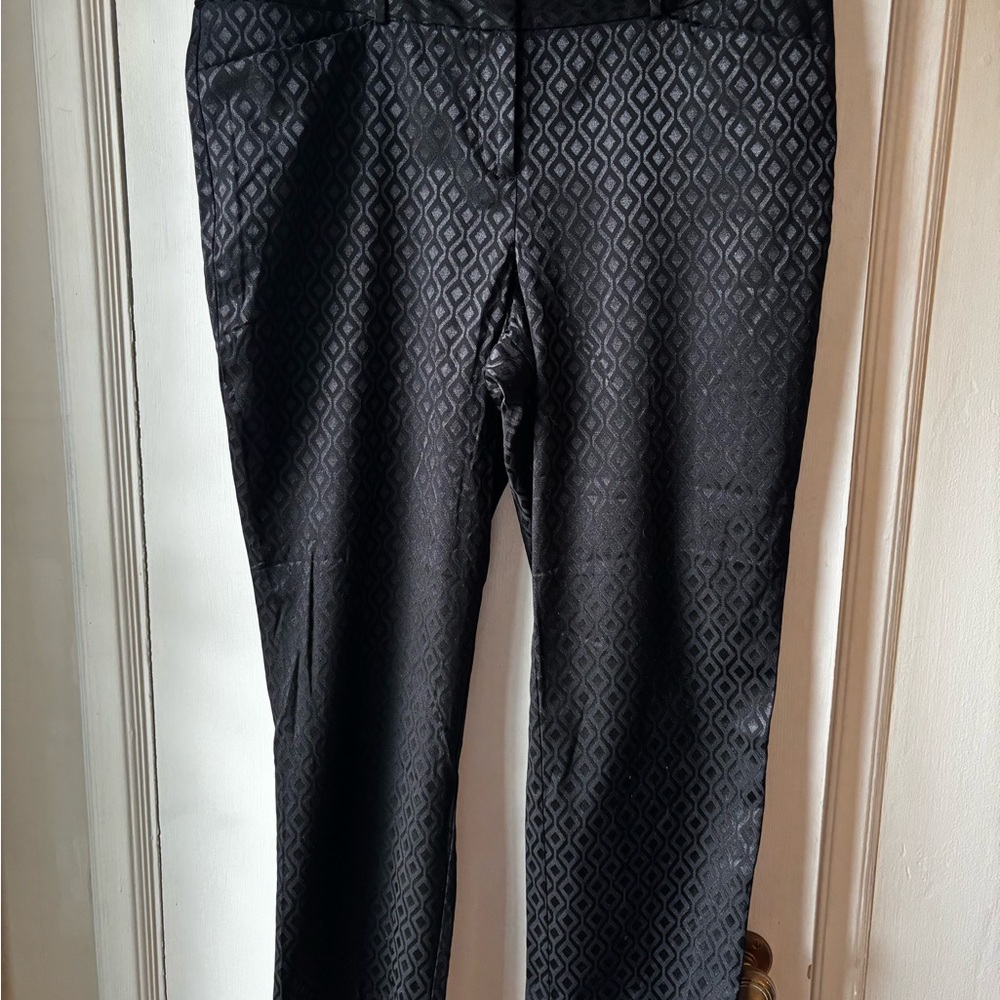 Worthington Textured Diamond-Pattern Pants size 14